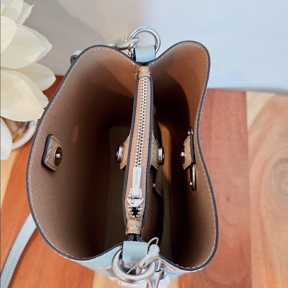 ❌SOLD❌NWT Coach Mini Town Bucket Bag With Mystical Floral Print - Picture 7 of 7